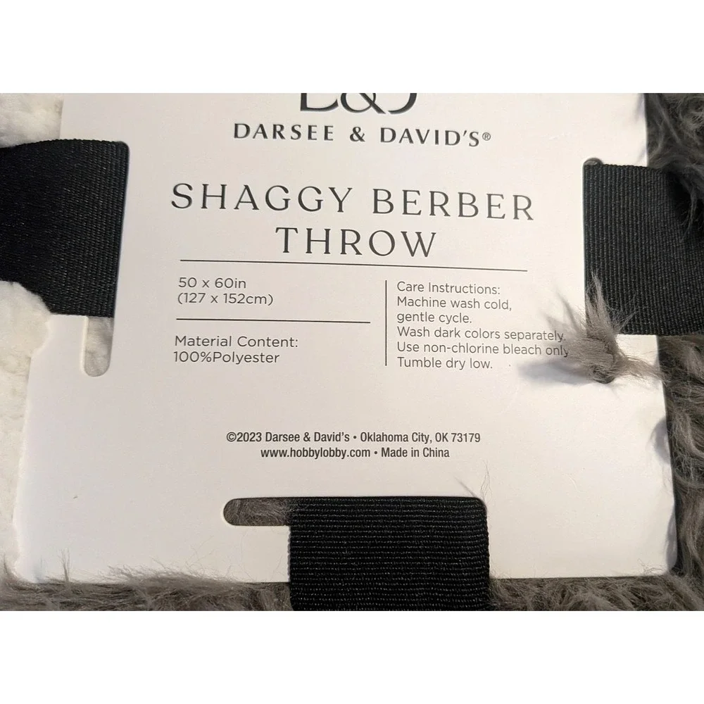 DARSEE & DAVID'S SHAGGY BERBER THROW 50